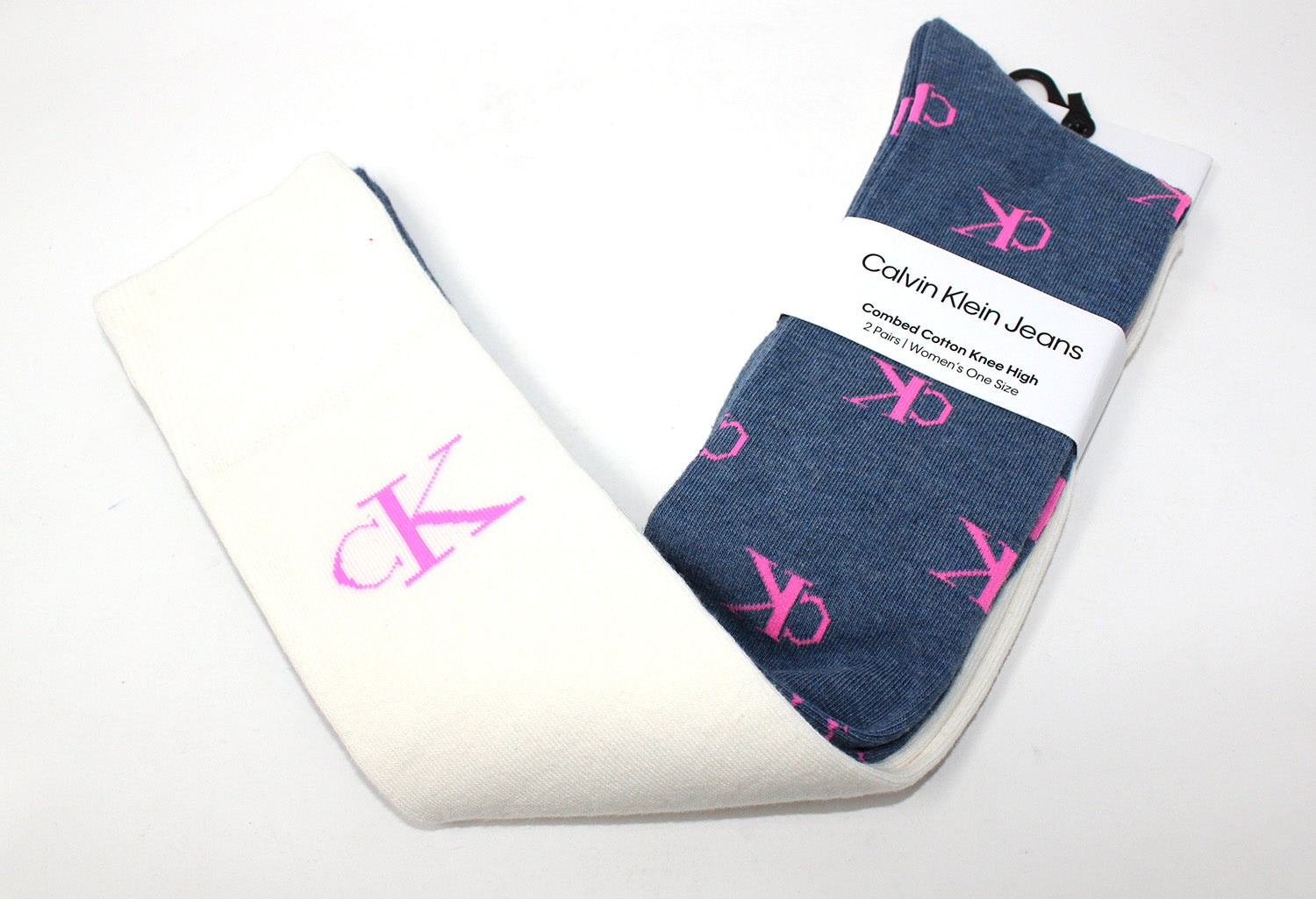 Calvin Klein Ladies 2 PACK KNEE HIGH SOCKS | Pamela Scott