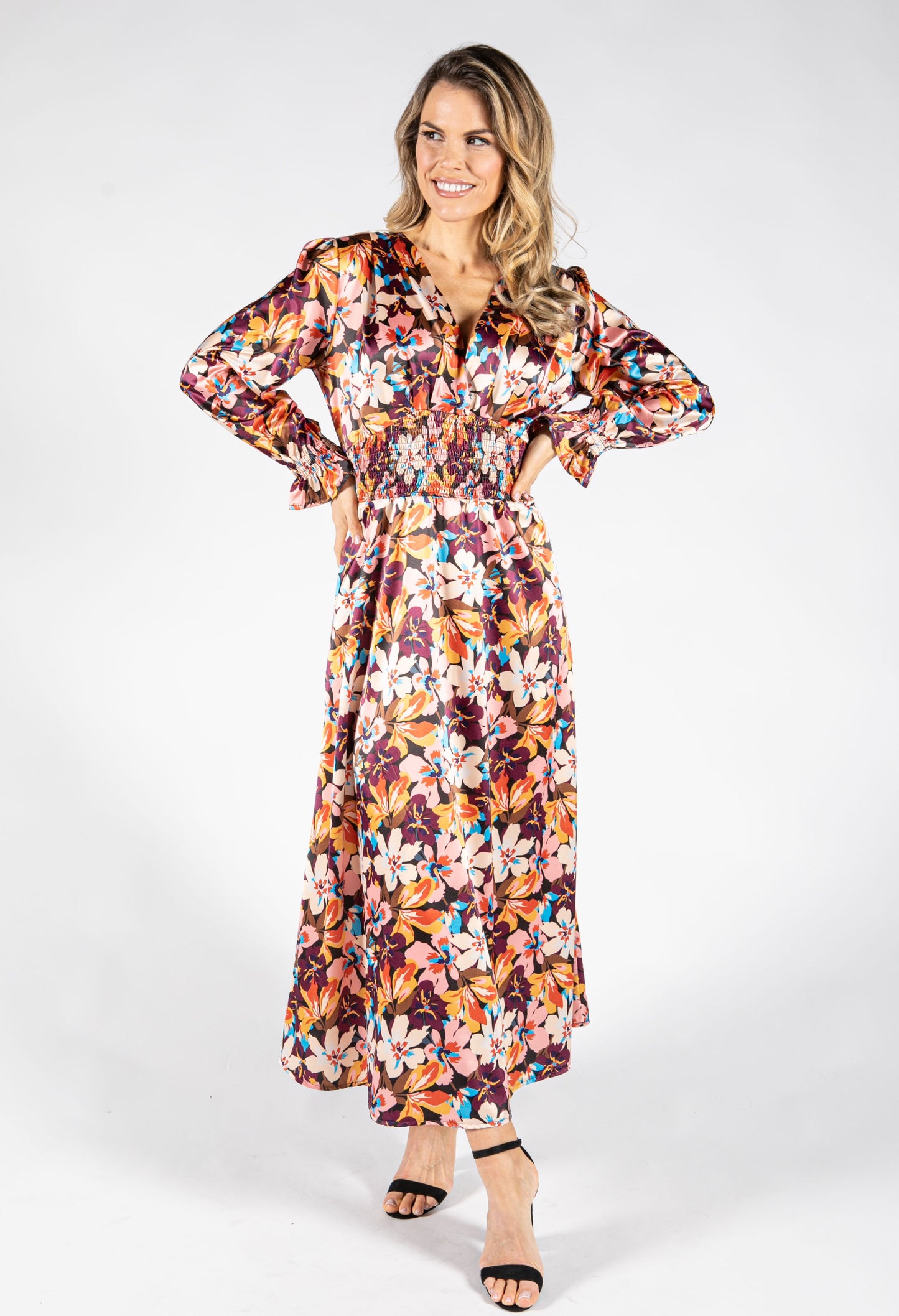 Floral Long Sleeve Maxi Dress