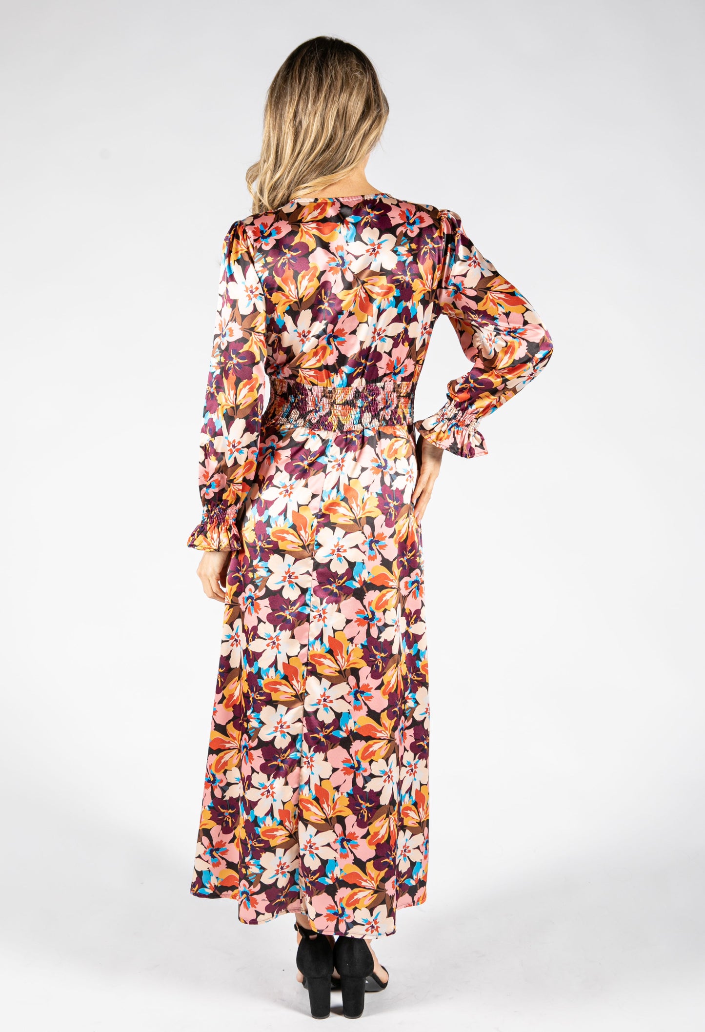 Floral Long Sleeve Maxi Dress