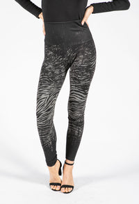 Dark Zebra Print Leggings