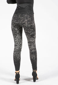 Dark Zebra Print Leggings