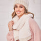 Super Fluffy Cable Hat and Scarf Set