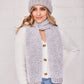 Super Fluffy Cable Hat and Scarf Set