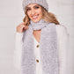 Super Fluffy Cable Hat and Scarf Set