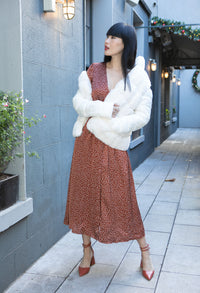 Bronze Polka Dot Dress