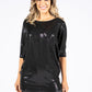 Sequin Tunic in Black