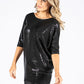 Sequin Tunic in Black