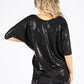 Sequin Tunic in Black