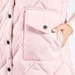 Long Line Quilted Gilet In Powder Pink