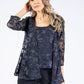 Twin Set Floral Sequin Cardi and Cami