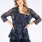 Twin Set Floral Sequin Cardi and Cami