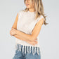 Tassel End Sleeveless Pullover