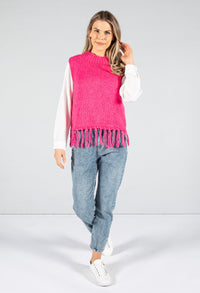 Tassel End Sleeveless Pullover