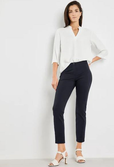 Slim Fit Cropped Trousers