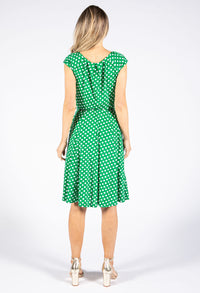 Belted Dotted Dress