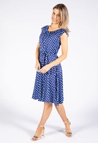 Belted Dotted Dress