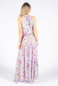 Tiered Hem Colour Bloom Dress