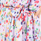 Tiered Hem Colour Bloom Dress