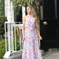 Tiered Hem Colour Bloom Dress