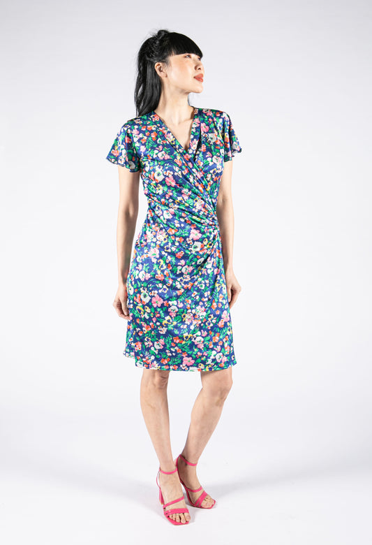 Mini bloom Wrap Style Dress