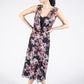 Sleeveless V Neckline Floral Dress