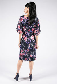 Angel Sleeve Floral Dress