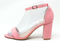 Suedette Strap Heel