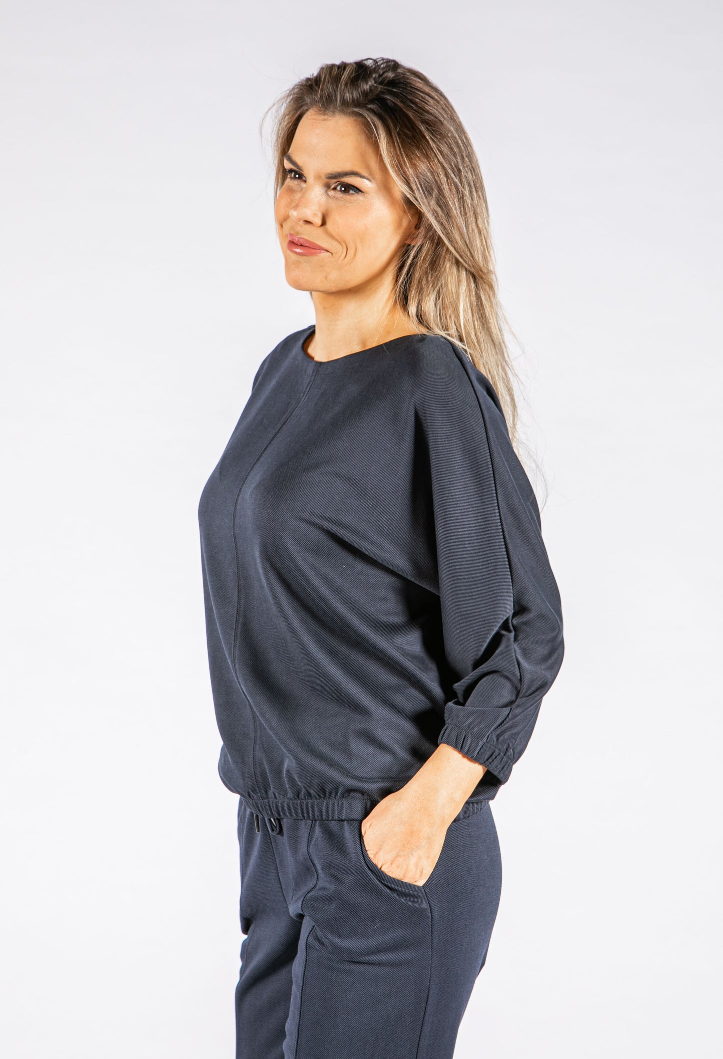 Elasticated Hemline Pullover