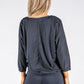 Elasticated Hemline Pullover