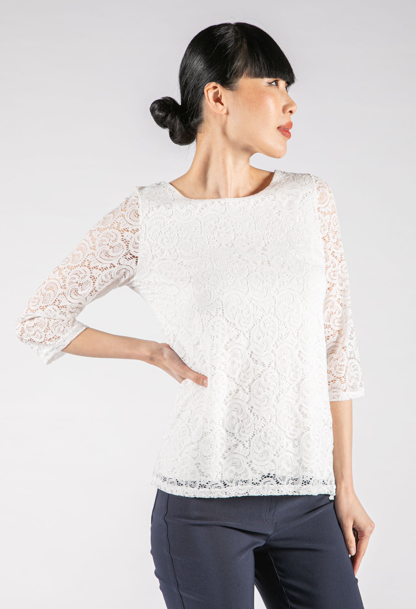 Lace Floral Design Top