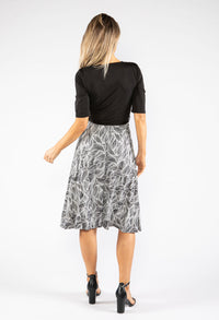 Leaf Print Midi Dress