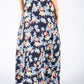 Tropical Flower Print Skirt