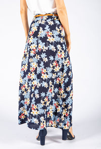 Tropical Flower Print Skirt