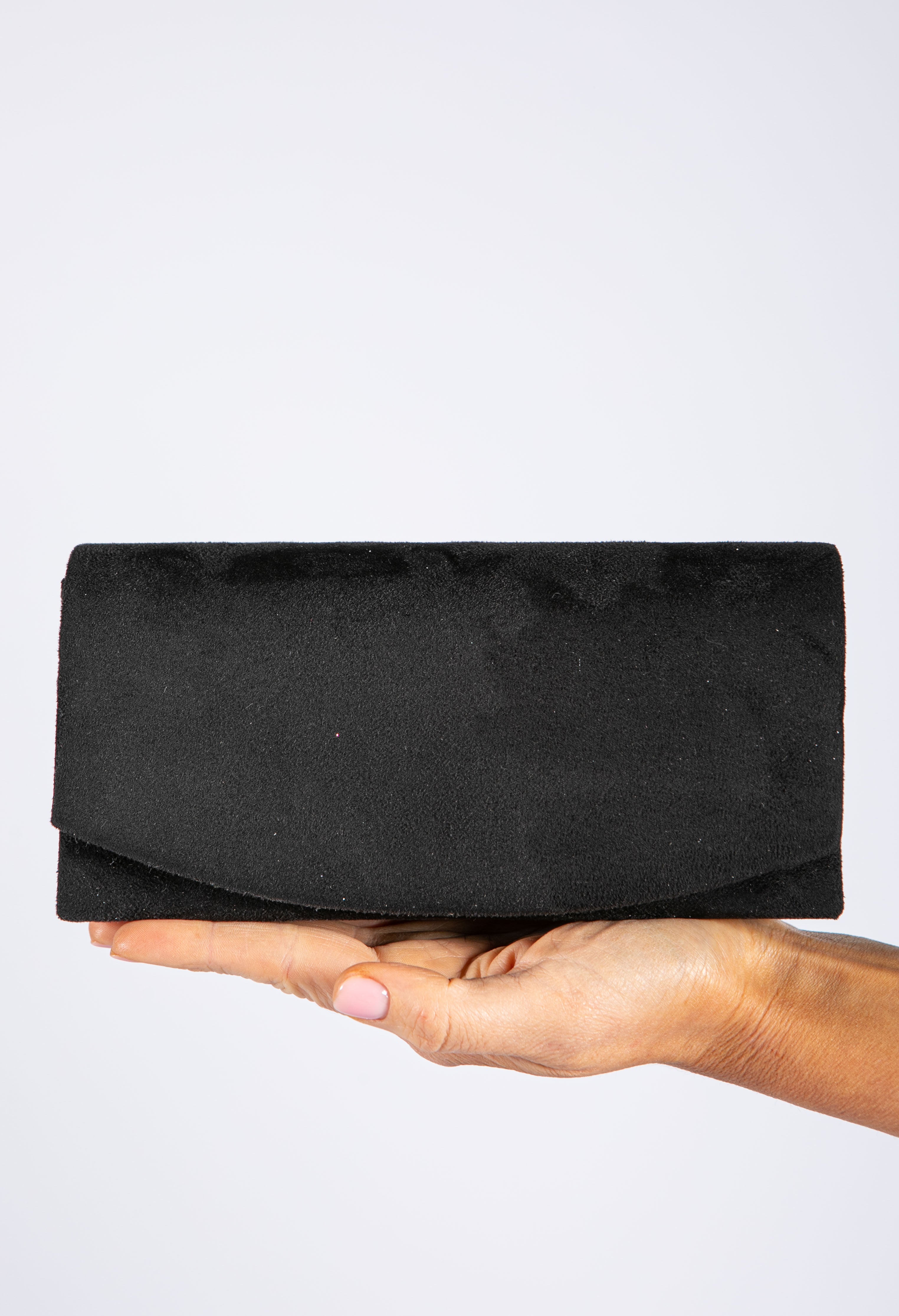 PS Accessories Suede Clutch Bag Pamela Scott