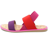 Colour Mix Elasticated Strap Sandal