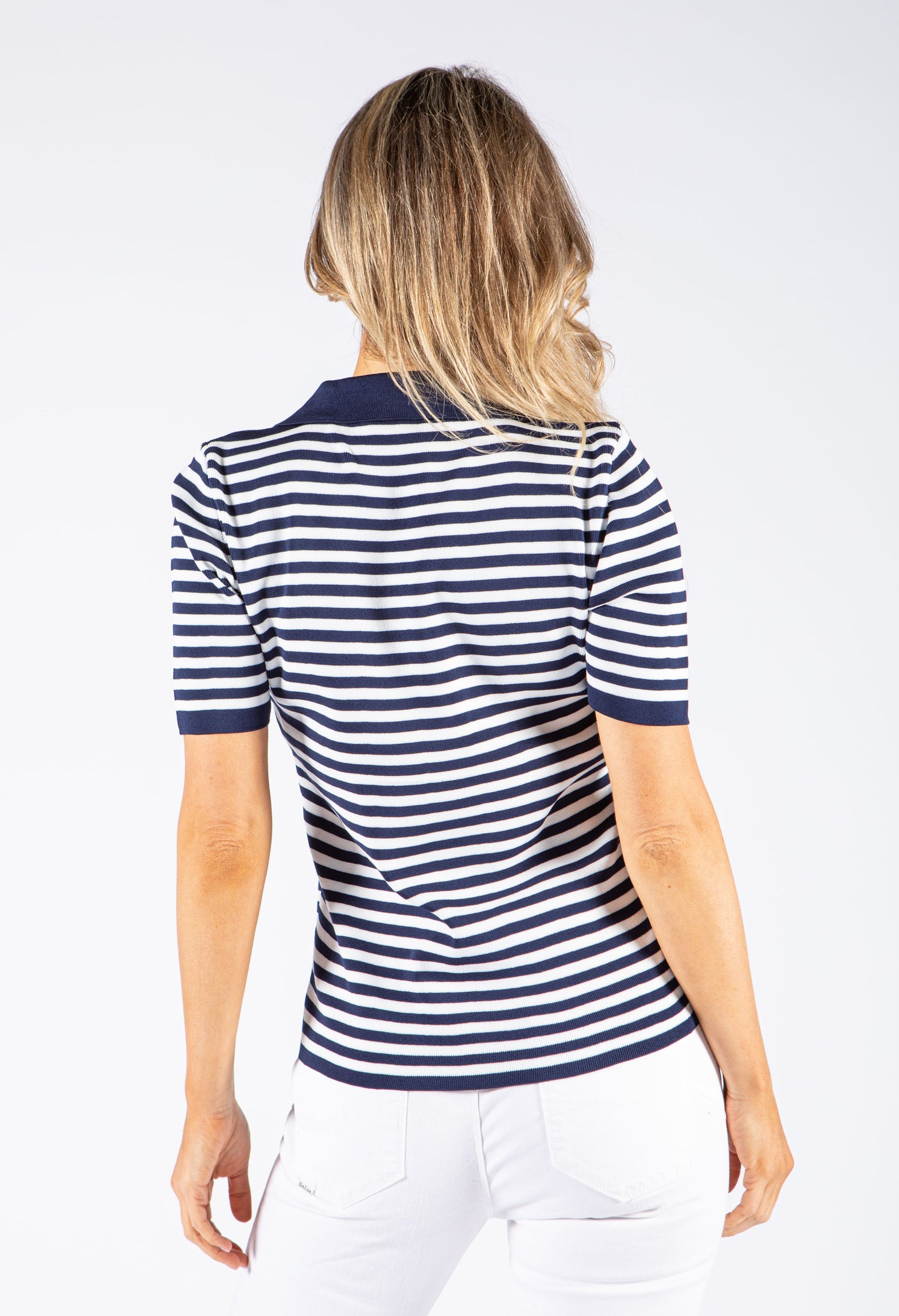 Striped V Neckline Top