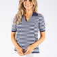 Striped V Neckline Top