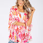 Colour Mix Kimono with Tassel Hem