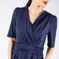 Ruched Detailing V Neckline Dress