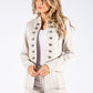 Military Style Collarless Jacket