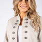 Military Style Collarless Jacket