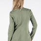 Military Style Collarless Jacket