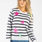 Star and Stripe Print Light Knit Jumper