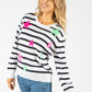 Star and Stripe Print Light Knit Jumper