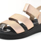 Metallic Multi Strap Sandal