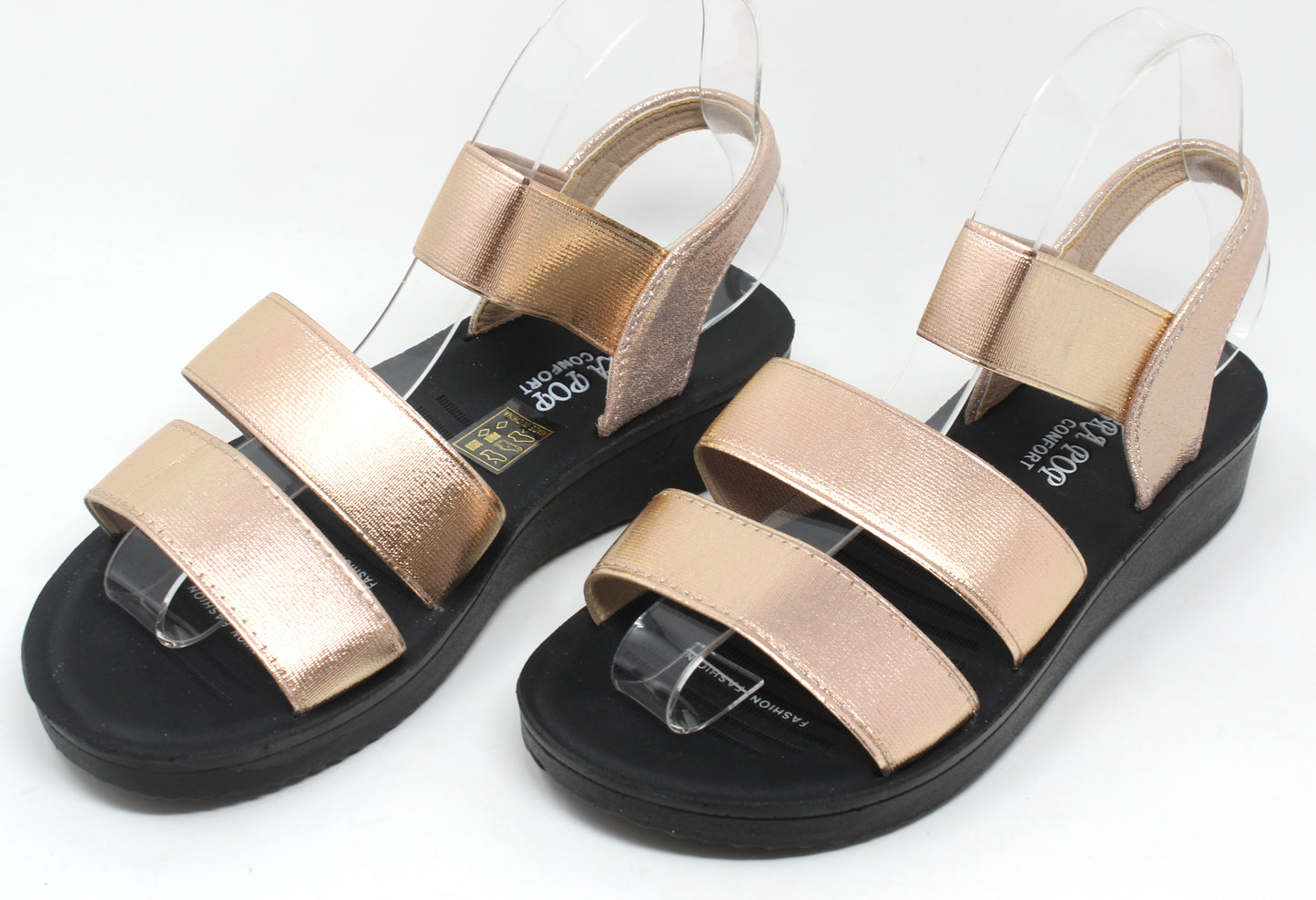 Metallic Multi Strap Sandal