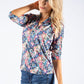 Floral V Neckline Top