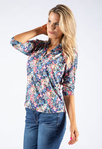 Floral V Neckline Top