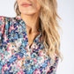 Floral V Neckline Top