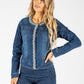 Pearl Beading Denim Jacket